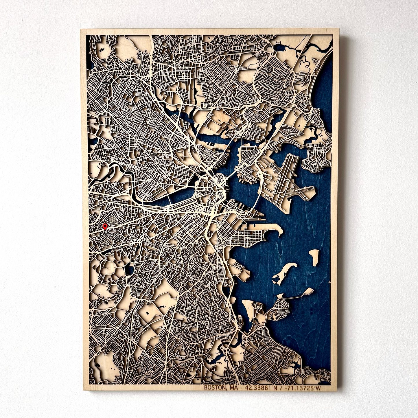 Custom 3D Wooden Map