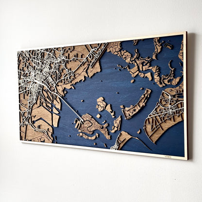 Custom 3D Wooden Map