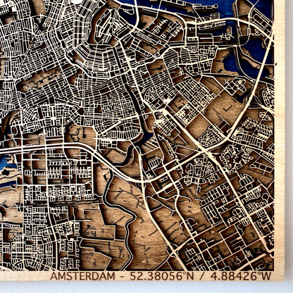 Custom 3D Wooden Map