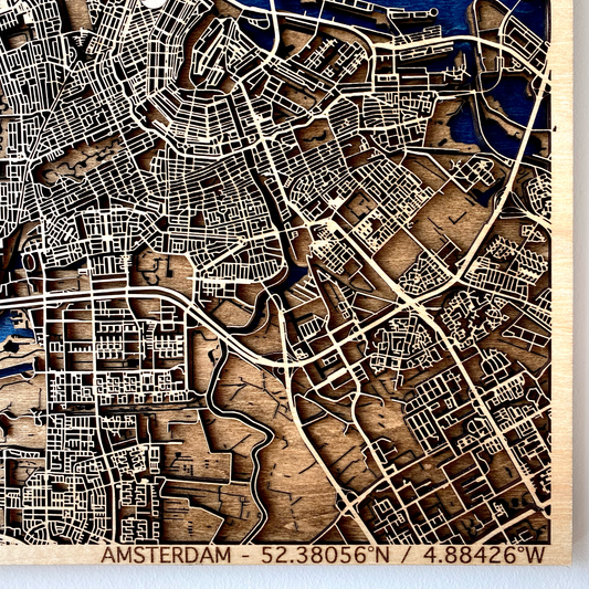 Custom 3D Wooden Map