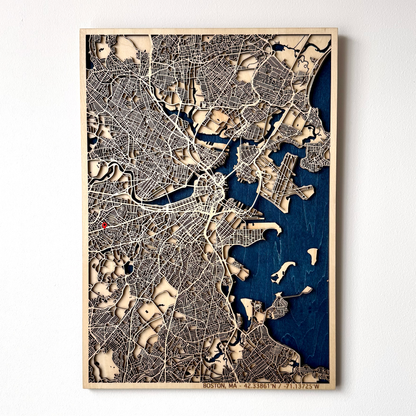 Custom 3D Wooden Map