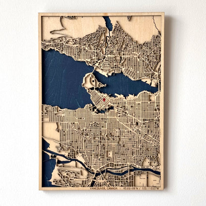 Custom 3D Wooden Map