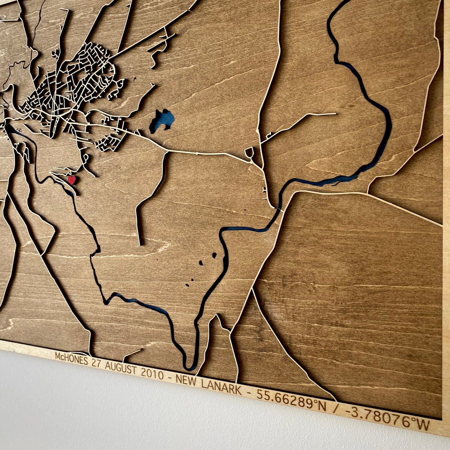 Custom 3D Wooden Map