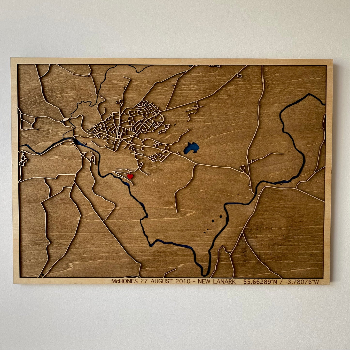 Custom 3D Wooden Map