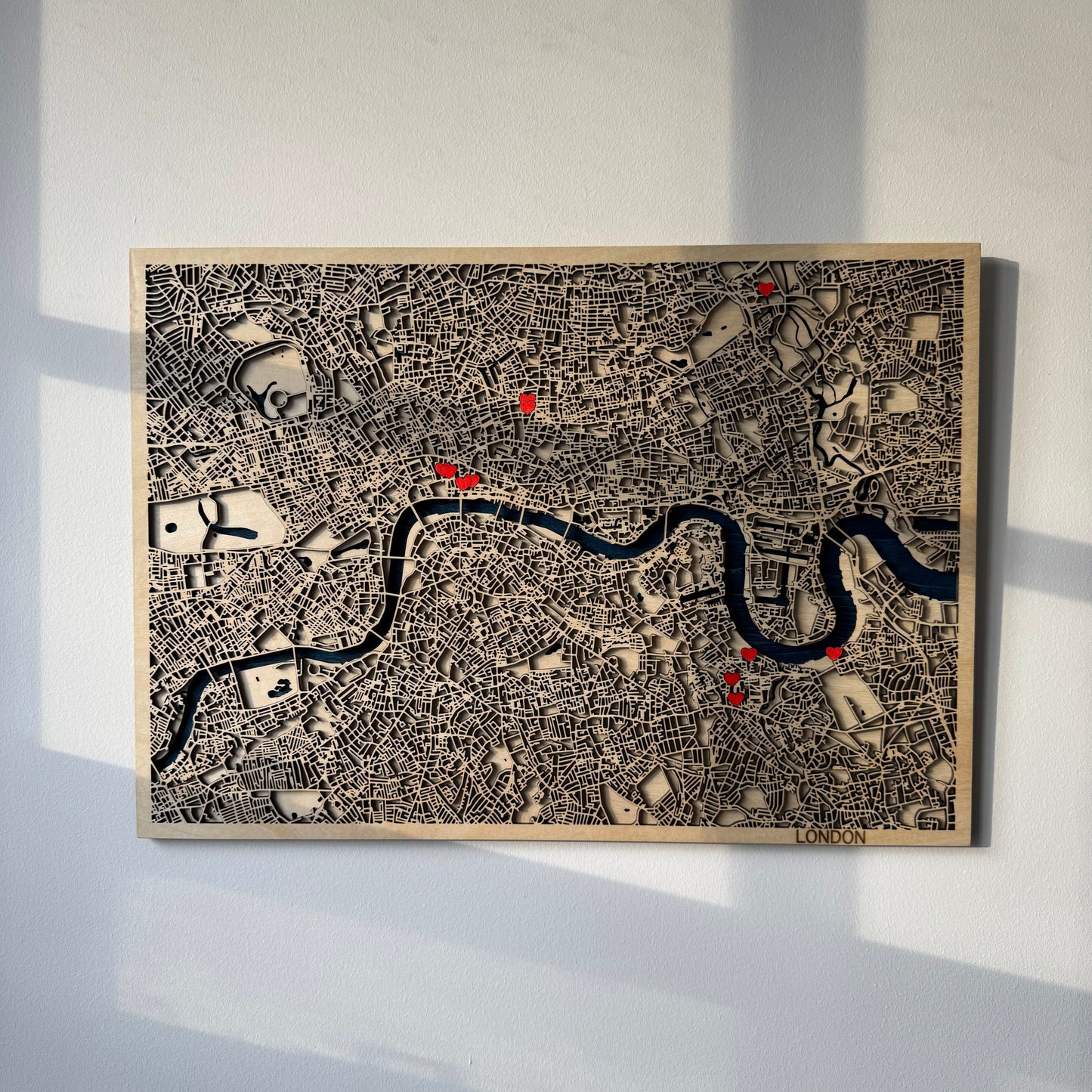 Custom 3D Wooden Map