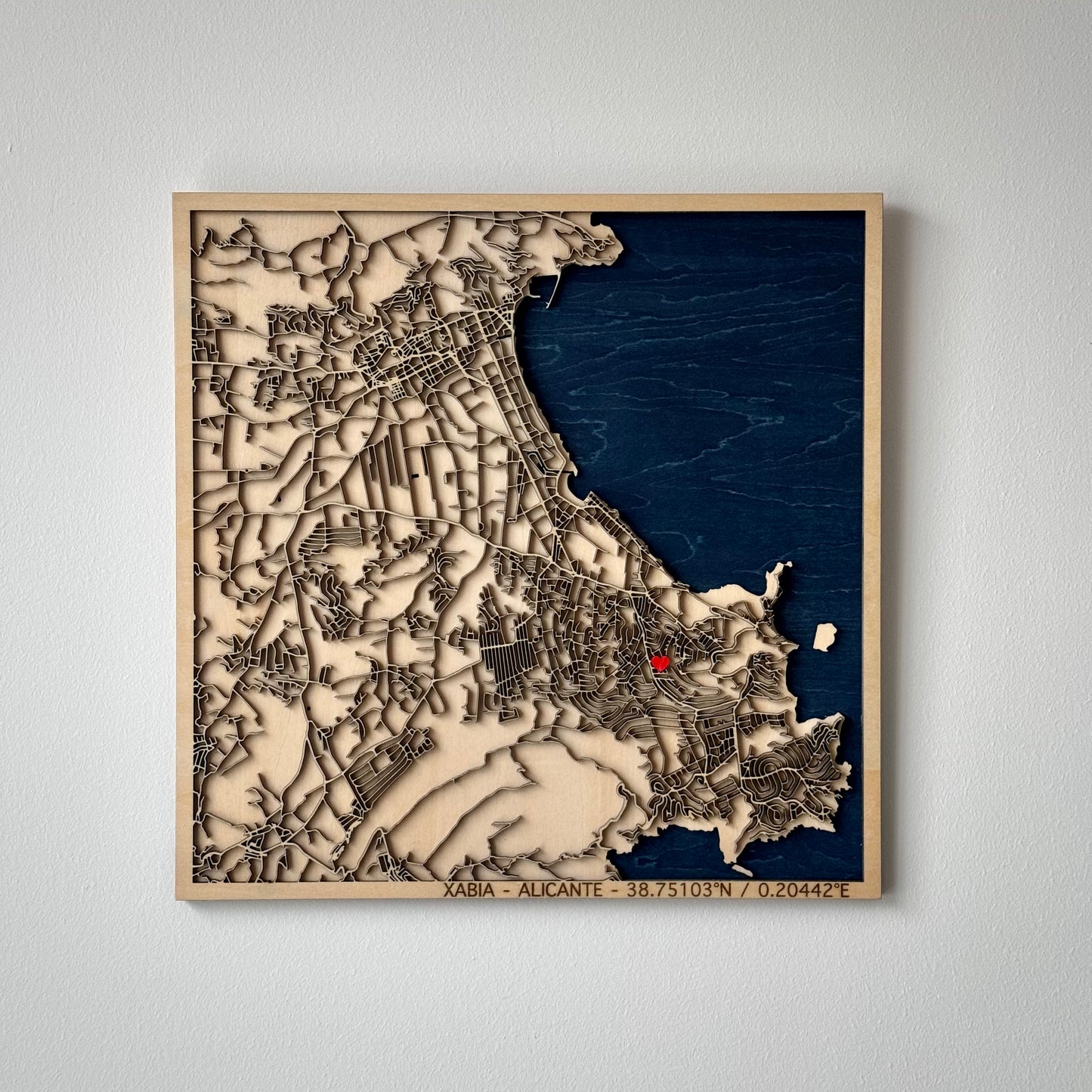 Custom 3D Wooden Map