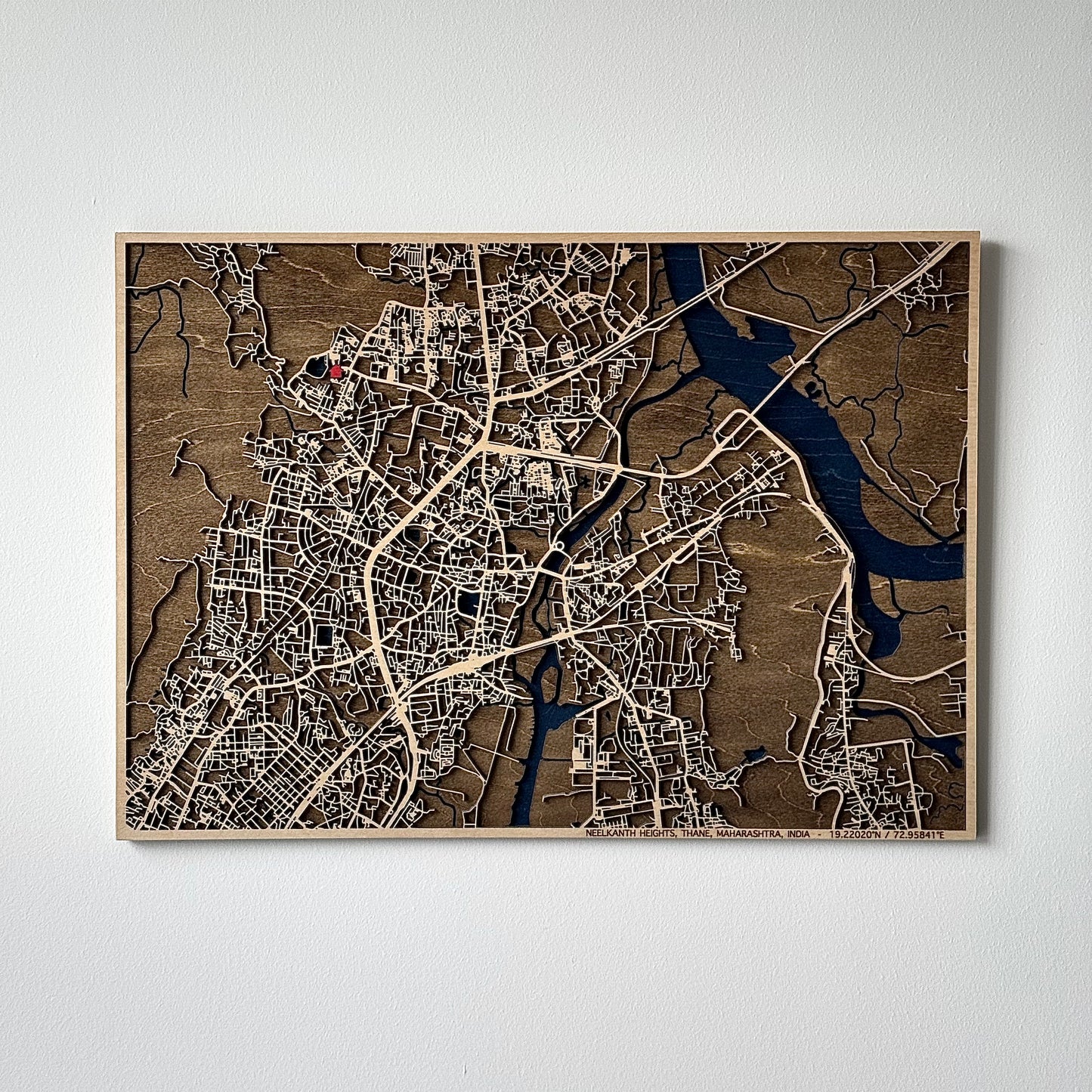 Custom 3D Wooden Map