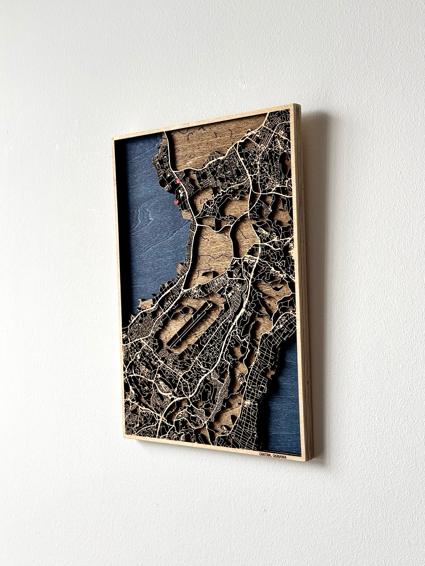 Custom 3D Wooden Map