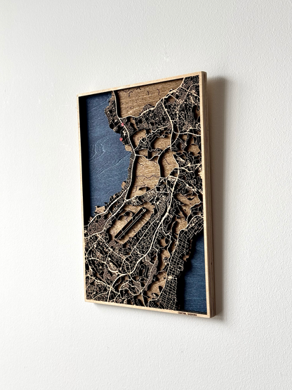 Custom 3D Wooden Map