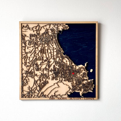 Custom 3D Wooden Map